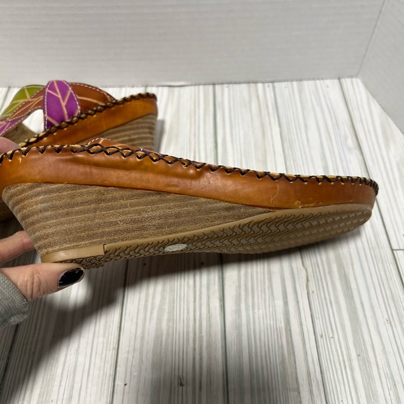 Spring Step L’Artiste sandal size 38 7-7.5 floral wedge - Picture 8 of 10